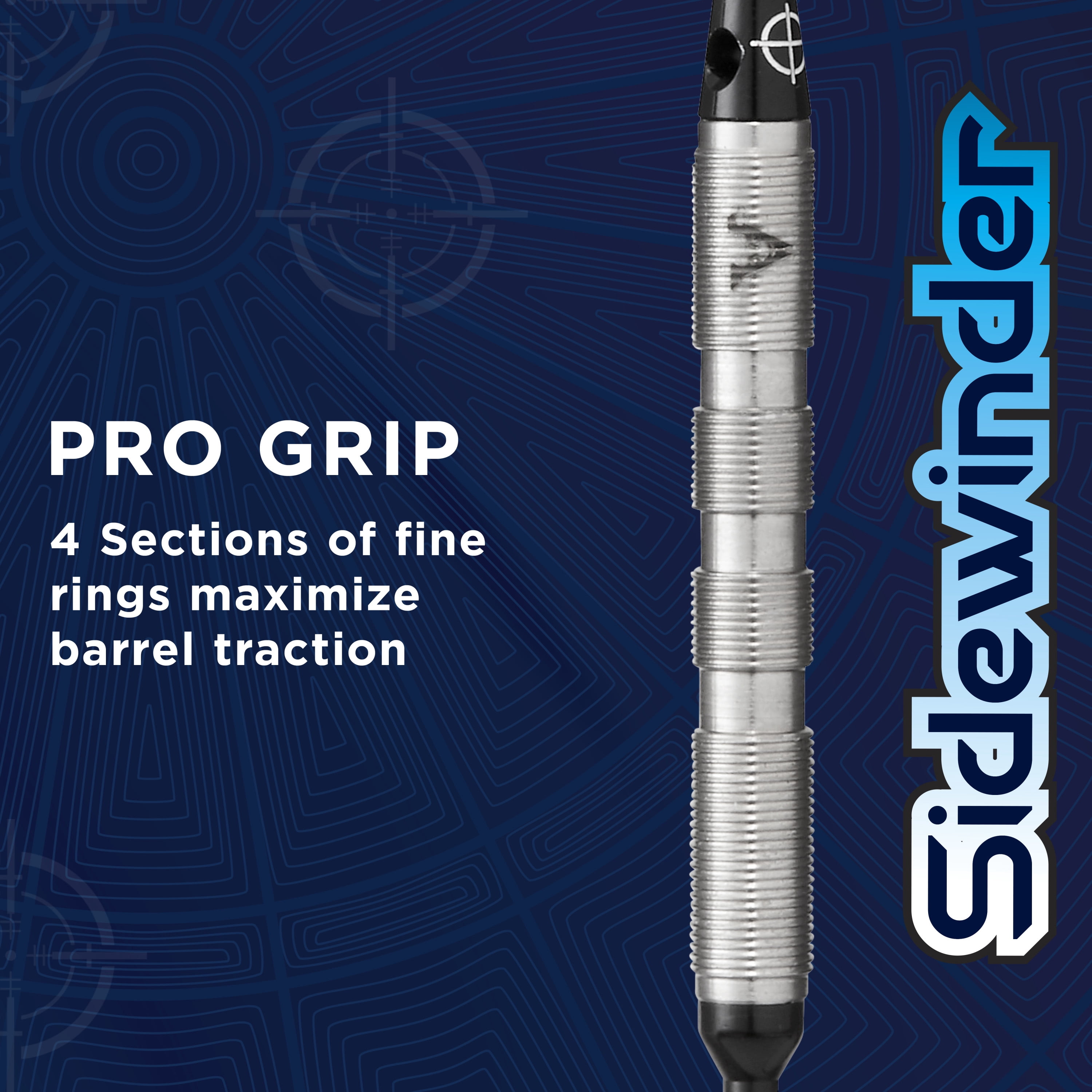 Viper Sidewinder 80% Tungsten Soft Tip Dart Set, Ringed Barrel, 18 Grams