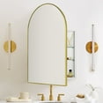 thumbnail image 4 of TEHOME Brushed Gold Arched Medicine Cabinet, 20x30 inches, Recessed/Surface Mount, 4 of 11