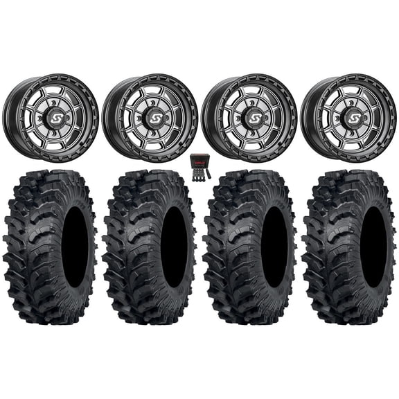 Sedona Rift 15x6 Wheels Grey 34" MT911 Tires Polaris RZR XP 1000 / PRO XP / Ranger XP 900/1000