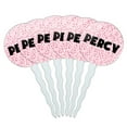 thumbnail image 1 of Percy Cupcake Picks Toppers - Set of 6 - Pink Speckles, 1 of 1