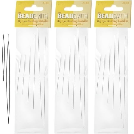 18 Needles - Big Eye Needles in 4 Sizes - 3 Packs of 6 Assorted Big Eye Needles Each