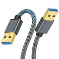 thumbnail image 3 of USB to USB Cable, USB3.0 Cable USB3.0 males to male Cable USB Cord for Laptop External Laptop Camera , 0.5m, 3 of 9