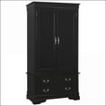 thumbnail image 5 of Armoires & Wardrobes | Traditional Black 78"H x 40"W x 24"D | No Assembly | Ample Storage | Black | Particle Board, 5 of 5