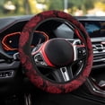 thumbnail image 3 of Uorisanigo Rose Car Steering Wheel Protector Red Steering Wheel Cover for Women Non Slip Car Steering Wheel Cover with Elastic Edge Replacement Car Accessories Gift for Friends, 3 of 8