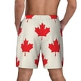 thumbnail image 3 of Kdxio Happy Canada Day Print Men'S Swim Trunks With Compression Liner 7 Inch Inseam Quick Dry Swim Shorts, 3 of 7
