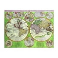 thumbnail image 2 of Coronelli 32x26 White Modern Wood Framed Museum Art Print Titled - World Continents - Coronelli 1742, 2 of 4