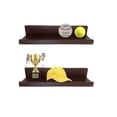 thumbnail image 3 of Juego de 2 repisas flotantes de madera 60x13 cm estantes modernos para habitación cocina baño sala comedor nogal oscuro, 3 of 5