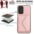 thumbnail image 5 of Envelope Design for Samsung A23 4G Case RFID Blocking Wallet Card Holder Leather PU Flip Cover Folio Lanyard Crossbody Strap Women Girl Magnetic Clasp Kickstand for Samsung Galaxy A23 4G, Pink, 5 of 10