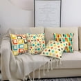 thumbnail image 3 of Mid Century Modern Retro Pillow Covers Set of 4 18x18 Inch Throw Pillow Covers Farmhouse Cushion Case Decor for Sofa Couch Timeless Patterns for Elegant Home Decor, 3 of 6