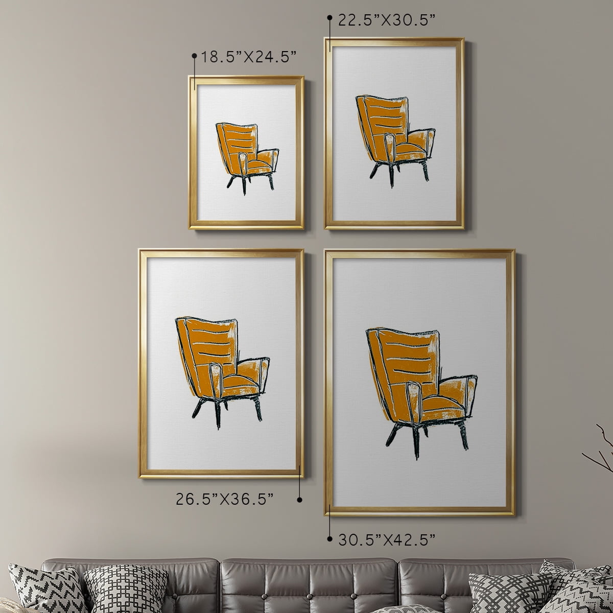 Take a Seat III Premium Framed Print, in Gold, Black, or Silver - Ready to Hang