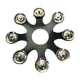 thumbnail image 4 of Hi Hat Tambourine High Performance Hand Bells Rattle Cymbal Accessory Metal Drum Black, 4 of 8