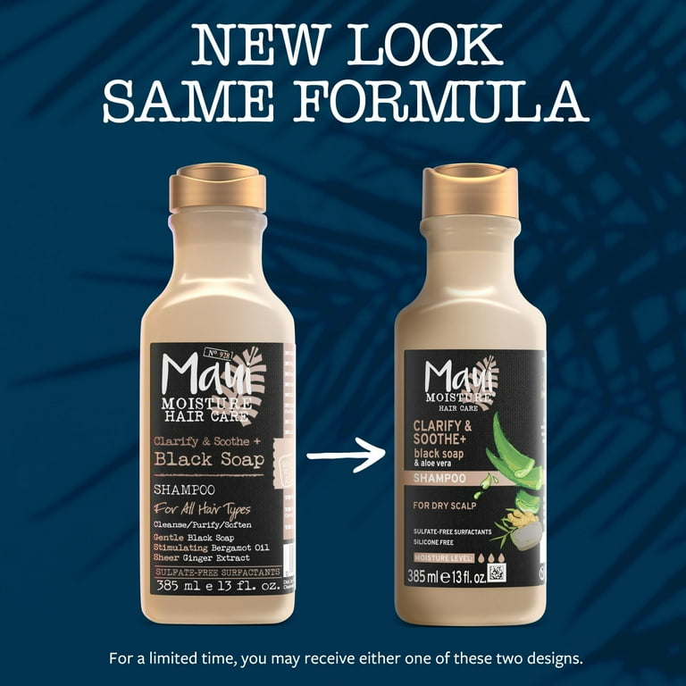 Maui Clarify & Soothe Plus Black Soap Shampoo for Curly Hair