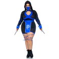 thumbnail image 4 of Leg Avenue Women's Plus Size 3 Pc Dragon Ninja Halloween Costume, Blue, 3X-4X, 4 of 5