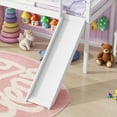 thumbnail image 4 of Miniyam Twin Size Kids Loft Bed with Slide, Guardrails, Ivory white, 4 of 8