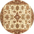thumbnail image 1 of Ahgly Company Indoor Round Oriental Brown Traditional Area Rugs, 6' Round, 1 of 4