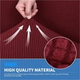 thumbnail image 1 of 4PCS Stretch Textured Grid Sofa Cover Soft Couch Cover Washable Furniture Covers For Machine Washable, 1 of 2