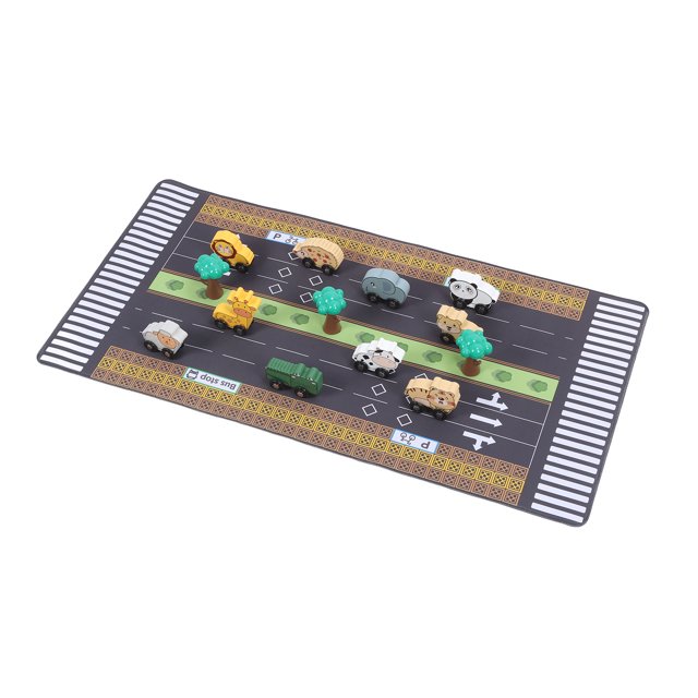 Alfombra De Tráfico Por Carretera, Alfombra De Coche Para Niños, Alfombra De Juego, Desarrollo Social, Aspecto Exquisito Educativo Con Juguetes De Coche Para La Escuela