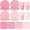 Pink, variant on 244Pcs Pastel Rainbow Tableware Set Serves 48 4 Colors Disposable Dinnerware 48 9" Plates 48 7" Plate 48 9oz Cups 100 Napkins for Spring Easter Wedding Birthday Party Supplies