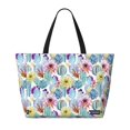 thumbnail image 2 of Pofeuu Cactus1 Print Beach Bag,Waterproof Sandproof Beach Tote Bag, Large Capacity Foldable Beach Bags for Women, 2 of 7
