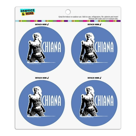 Farscape Black and White Chiana Refrigerator Fridge Locker Vinyl Circle Magnet Set