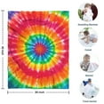 thumbnail image 4 of Colorful Rainbow Tie Dye Spiral Pattern Blanket,Comfortable Soft Flannel Throw Blanket,All Season,Warm Lightweight Blankets for Sofa Bed Couch Living Room Chair,30"x40", 4 of 4