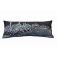 thumbnail image 2 of 35" Black Chicago Nighttime Skyline Lumbar Decorative Pillow, 2 of 6