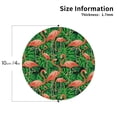 thumbnail image 3 of Pofeuu Flamingo Print Leather Coasters Set of 6, Round Cups Mugs Mat Pad for Home Kitchen Heat Resistant Drink Coasters,Round Shape, 3 of 7