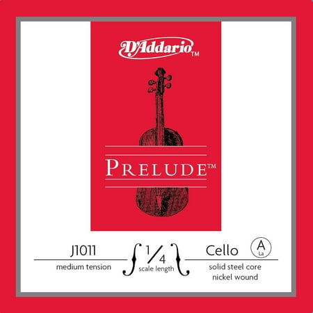 D'Addario Prelude Cello Single String | A String | 1/4 Scale | Medium Tension