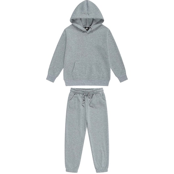 Amidoa Boys Summer Outfits 2 Piece Long Sleeve Cute Top and Casual Pants Kids Clothing Sets Gray Size 10