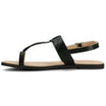 thumbnail image 2 of Journee Womens Gerra T-Strap Toe Ring Flat Sandals, 2 of 9