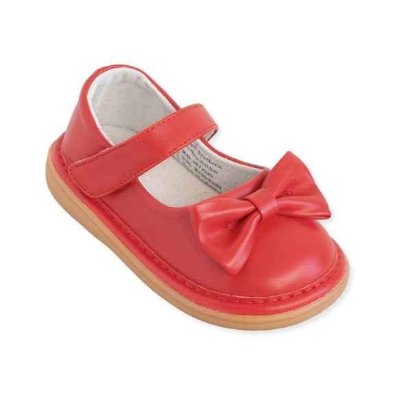 Wee Squeak Bow Red Shoe Size: 3, Color: Red