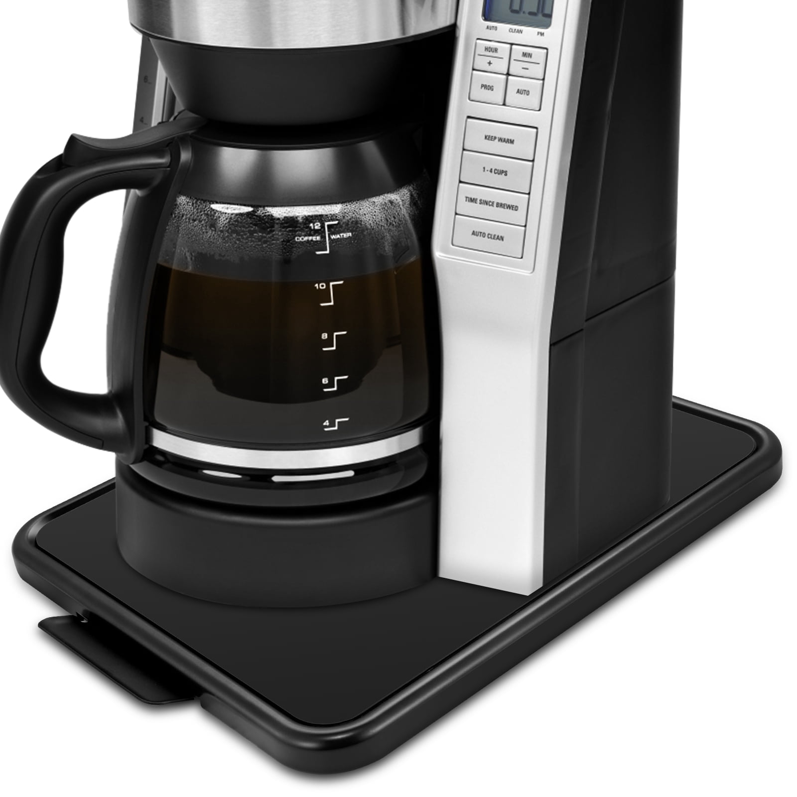 2-Pack Sliding Appliance Trays - 12" Under-Cabinet Coffee Maker & Toaster Organizer With Wheels