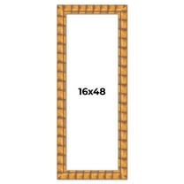16x48 Frame Beige Real Wood Picture Frame Width 3 inches | Interior Frame Depth 0.5 inches |