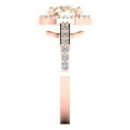 thumbnail image 3 of Clara Pucci 14K Rose Gold 1.86ct Morganite Halo Ring for Women, 3 of 8
