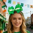 thumbnail image 2 of TanSiDing St. Patrick's Day Headband, Irish Party Hat, Green Festival Accessory for Adults, St. Patty's Parade Decor, Unisex Elastic Hairband, Holiday Celebration Prop, 2 of 6