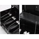 thumbnail image 2 of Caja de dinero metálica con cerradura con llave para billetes y monedas, caja de dinero doble portátil grande con bandeja fija para monedas y 2 llaves, color negro, 2 of 4