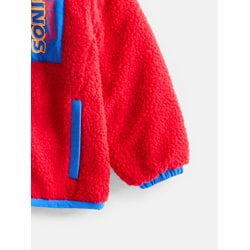Sonic the Hedgehog Boys’ Faux Shearling Jacket with Hood, Sizes XS-XL