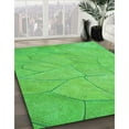 thumbnail image 3 of Ahgly Company Machine Washable Indoor Rectangle Transitional Neon Green Area Rugs, 5' x 8', 3 of 7