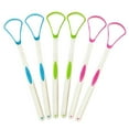 thumbnail image 2 of NIBOLOG 6Pcs/Set Tongue Cleaner Double Side Solid Handle Anti-Slip Surgical Grade Metal Tongue Brush Scraper for Adult, 2 of 8