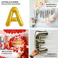 thumbnail image 4 of Efavormart 16" Shiny Metallic Silver Mylar Foil Alphabet Letter and Number Balloons, 4 of 10