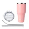 thumbnail image 2 of Ezprogear 40 oz Stainless Steel Tumbler Double Wall Travel Cup Vacuum Insulated Mug with Lid & Straws (Pink), 2 of 6