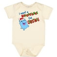 thumbnail image 3 of Inktastic I Want a Hippopotamus for Christmas Cute Stuffed Hippo Boys or Girls Baby Bodysuit, 3 of 5