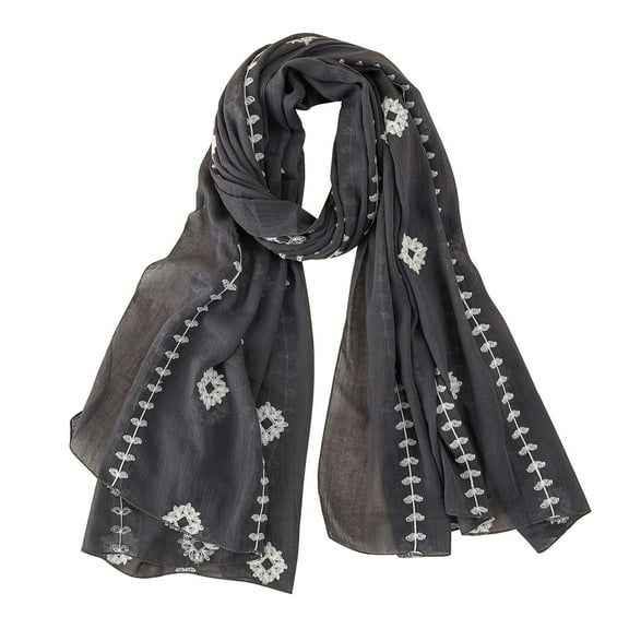 TRUBKH Silk Scarf Travel Scarf Scarves for Women Thin Scarf Fashion Scarves Womens Shawls and Wraps Dressy Silk Scarves One Size Dark Gray One Size