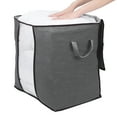 thumbnail image 4 of Unique Bargains 1 Pack Clothes Storage Bags Moving Bags Grey 19.5*19.5*14in, 4 of 7