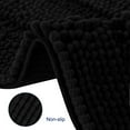 thumbnail image 7 of Subrtex Non-Slip Bathroom Rugs Chenille Soft Striped Plush Bath Mat (Black, 20" x 32"), 7 of 7