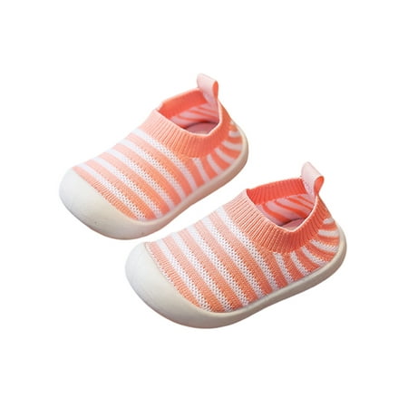 

Gomelly Kids Sneakers Slip On Flats Knit Upper Casual Shoes Lightweight Sock Sneaker Children Girls Boys Walking Shoe Pink 8C