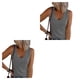 thumbnail image 4 of Qarigey Camisetas sin mangas ligeras y elásticas para fiestas de verano, chaleco de algodón con cuello Halter para mujer, camiseta sin gris 2XL,1 2Conjunto, 4 of 6