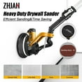 thumbnail image 3 of ZHJAN Electric Drywall Sander with Vacuum - Heavy Duty 880W, 5-Speed 1000-2100RPM, Extendable Handle, 12 Discs & Dust Bag, LED Light (59"), 3 of 5