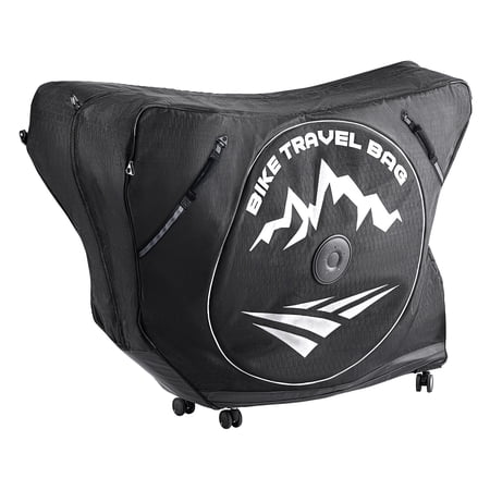 KFFKFF Triathlon Bike Travel Bag Bicycle Storage and Transport Case with TSA Lock & Dual Zipper Suitable for Bikes with Max. Wheelbase 42 in for Travel Outdoor Adventures