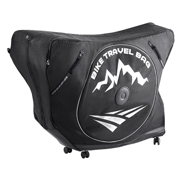 KFFKFF Triathlon Bike Travel Bag, Bicycle Storage and Transport Case with TSA Lock & Dual Zipper, Suitable for Bikes with Max. Wheelbase 42 in for Travel, Outdoor Adventures